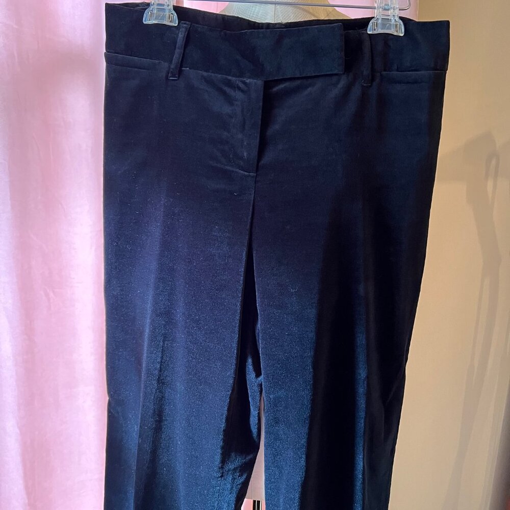 Ann Taylor LOFT black velvet dress pants ~ Sz 10